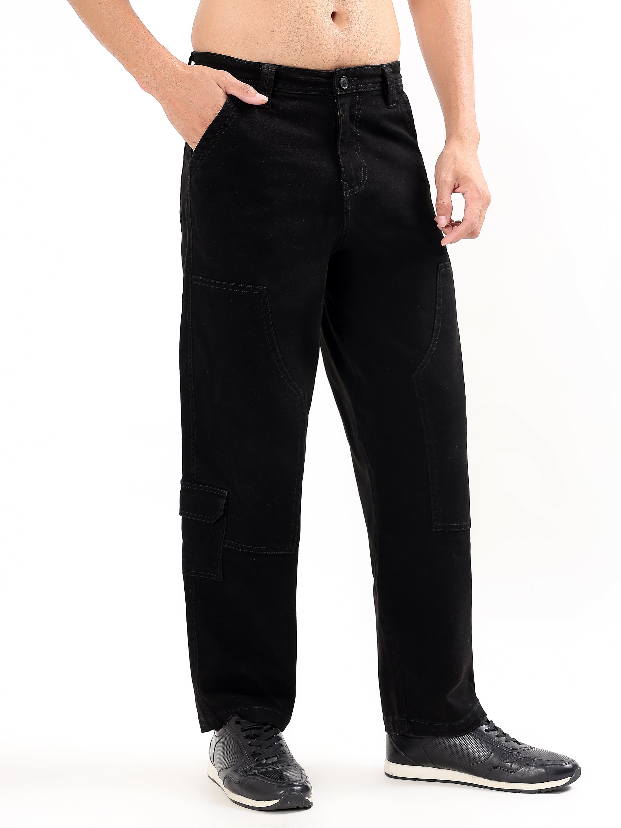 MEN'S BLACK UTILITY CARGO PANTS