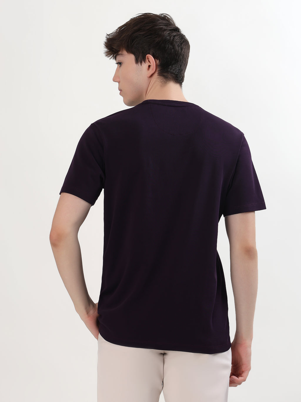 DEEP PURPLE BLOOM FLORAL GRAPHIC T-SHIRT