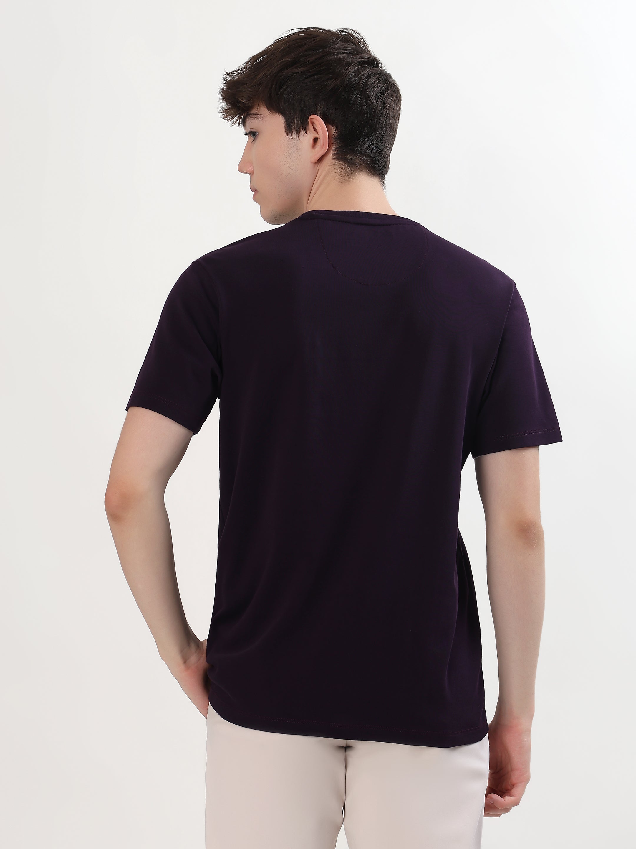 DEEP PURPLE BLOOM FLORAL GRAPHIC T-SHIRT