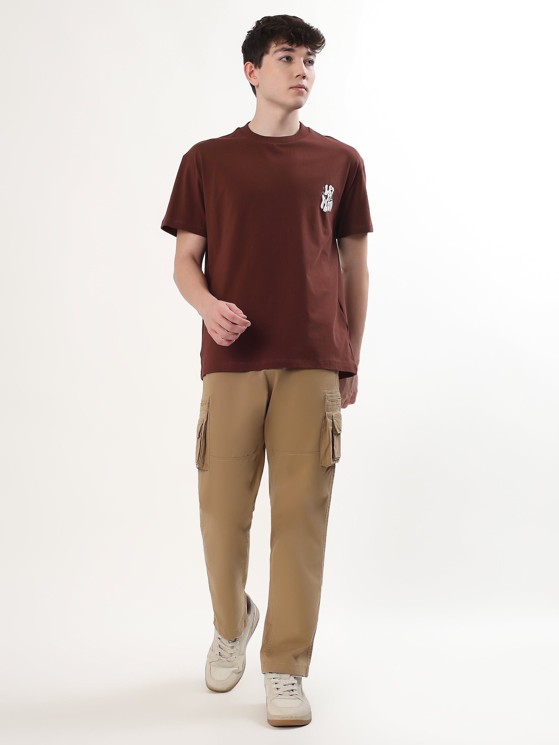 "CREATE THE BEAST" GRAPHIC PRINTED OVERSIZED T-SHIRT