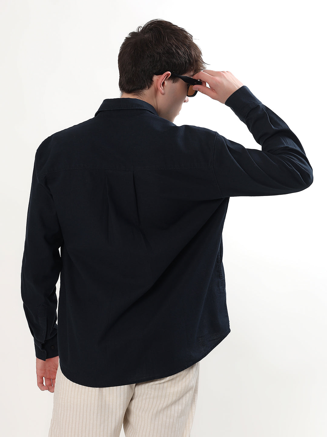 NAVY BALUE LINEN SHIRT