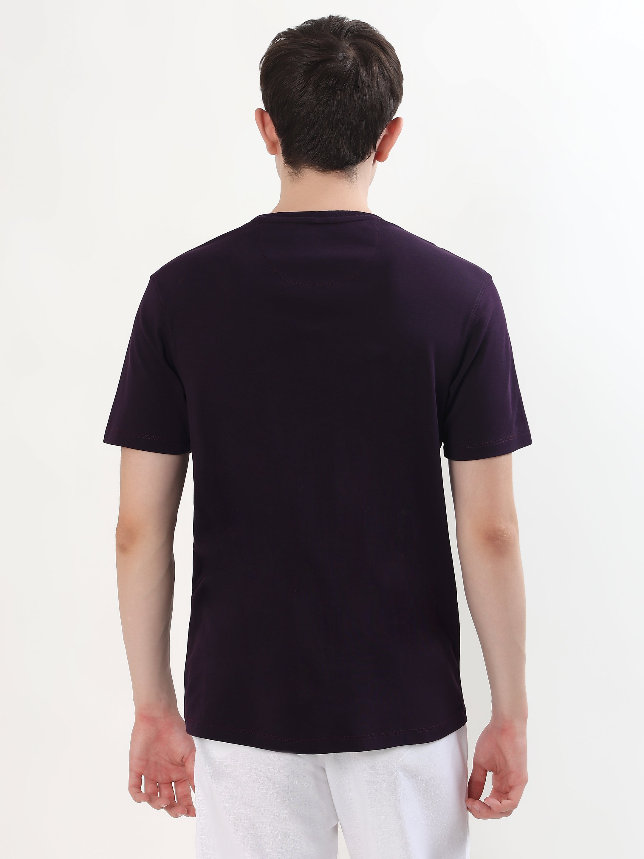 DEEP PURPLE EVOKE BUTTERFLY GRAPHIC T-SHIRT