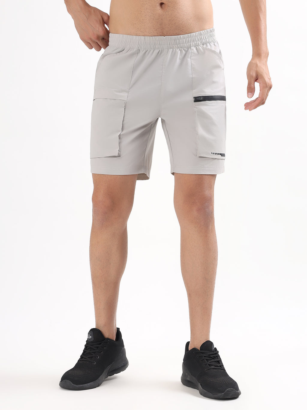 MEN LIGHT GREY LIGHTWEIGHT UTILITY SHORTS