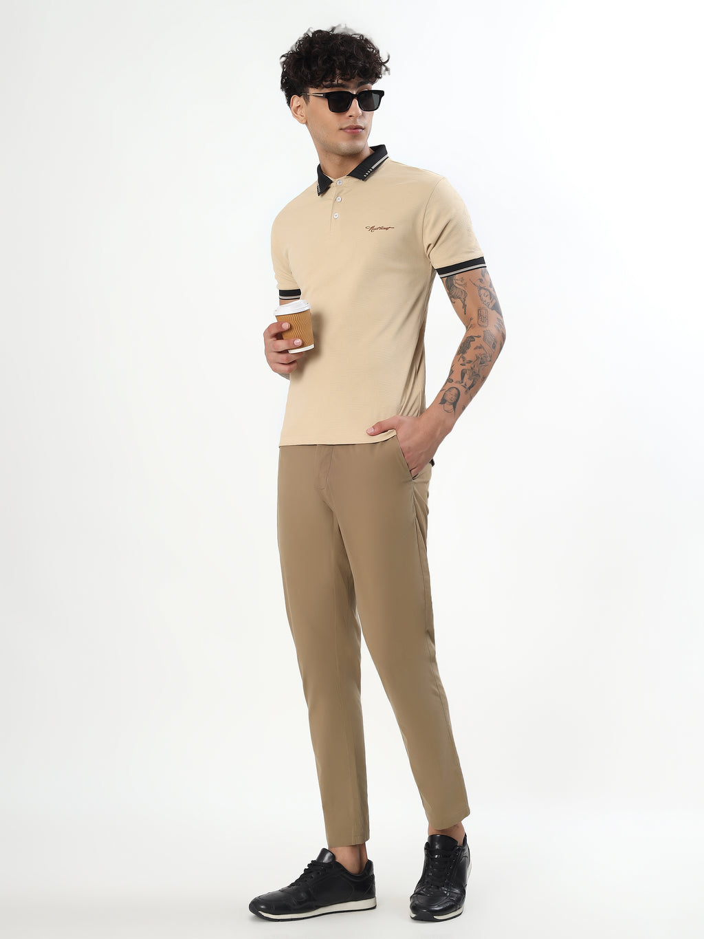 MEN'S KHAKI SLIM FIT CHINOS