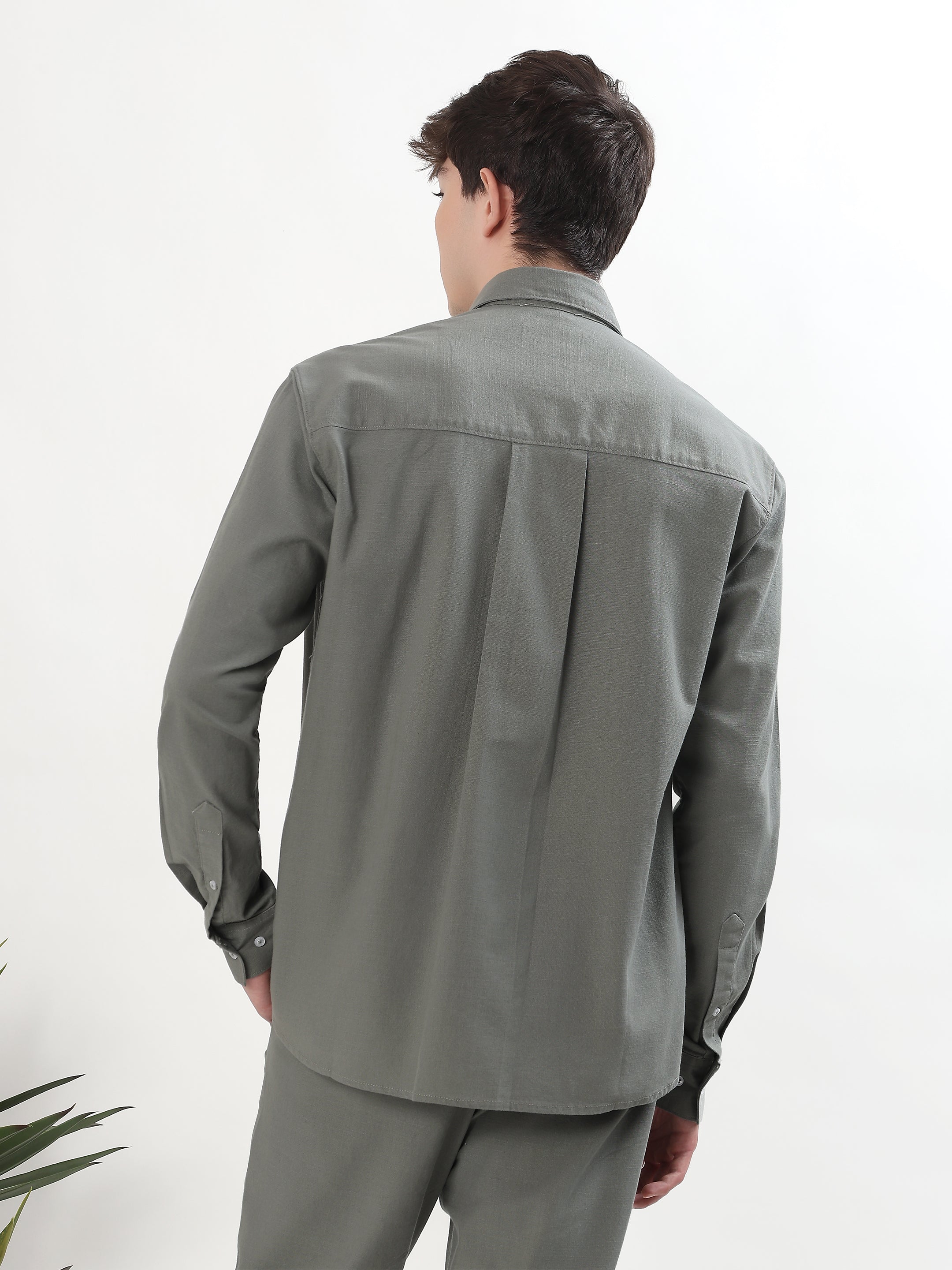 SAGE GREEN LINEN SHIRT