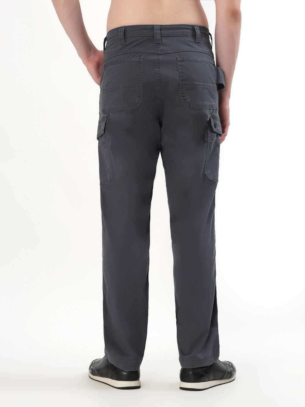 SLATE GREY REGULAR FIT CARGO