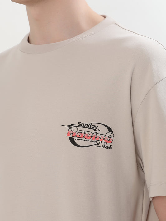"MOTION MODE SPORTS CAR" GRAPHIC PRINTED OVERSIZED T-SHIRT