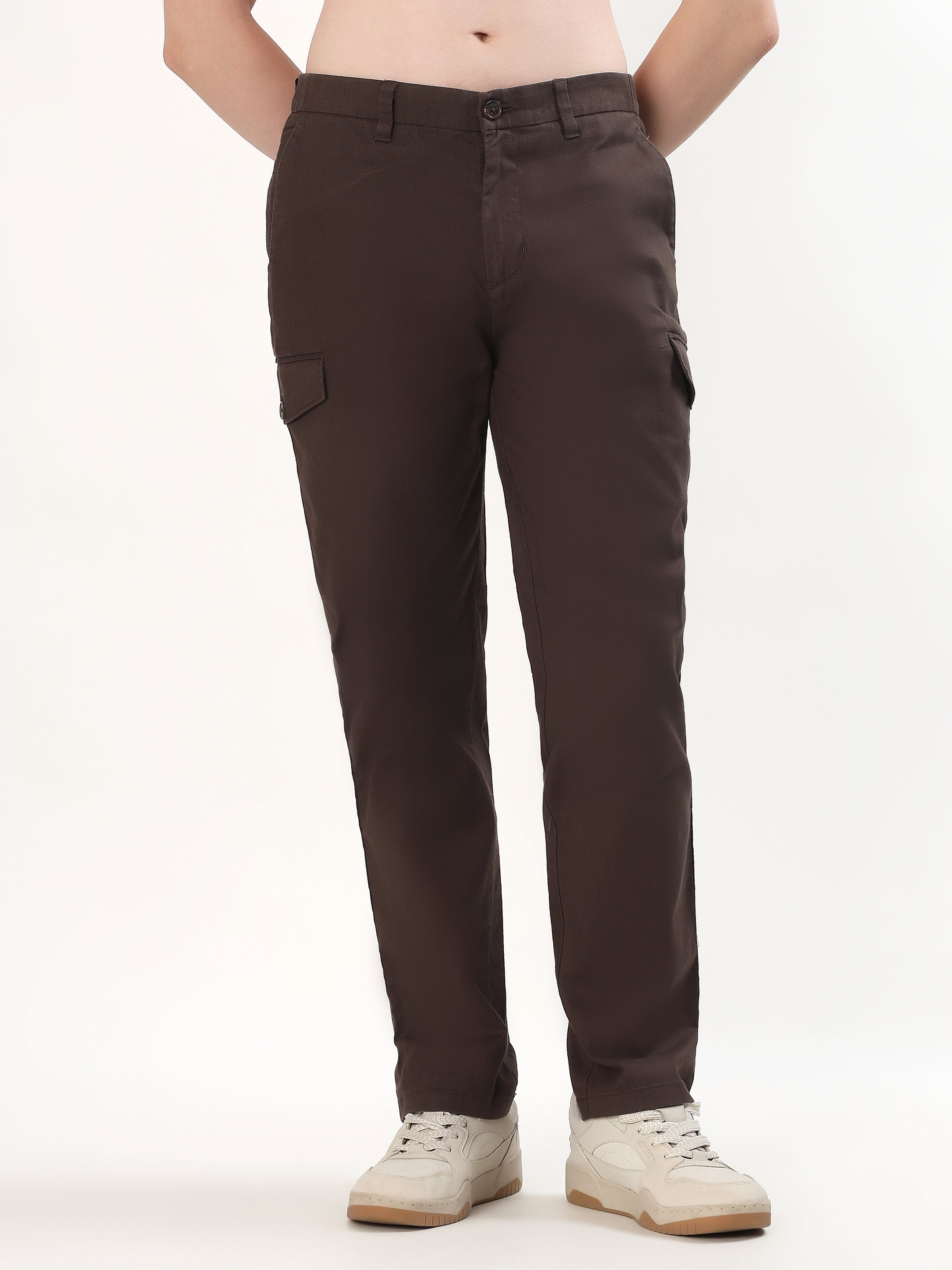MEN'S DARK BROWN CHINOS PANTS
