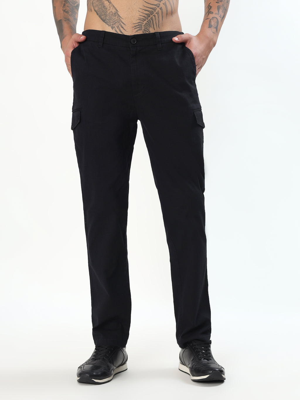 MEN'S BLACK SLIM FIT CHINOS PANTS