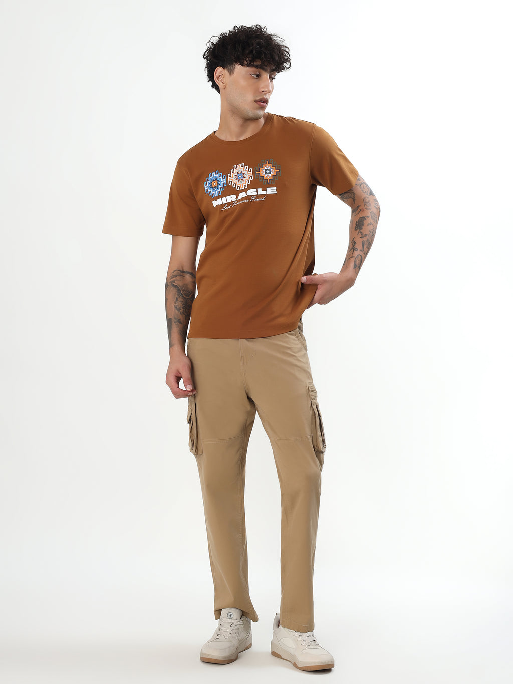 CARAMEL BROWN MIRACLE GRAPHIC T-SHIRTH