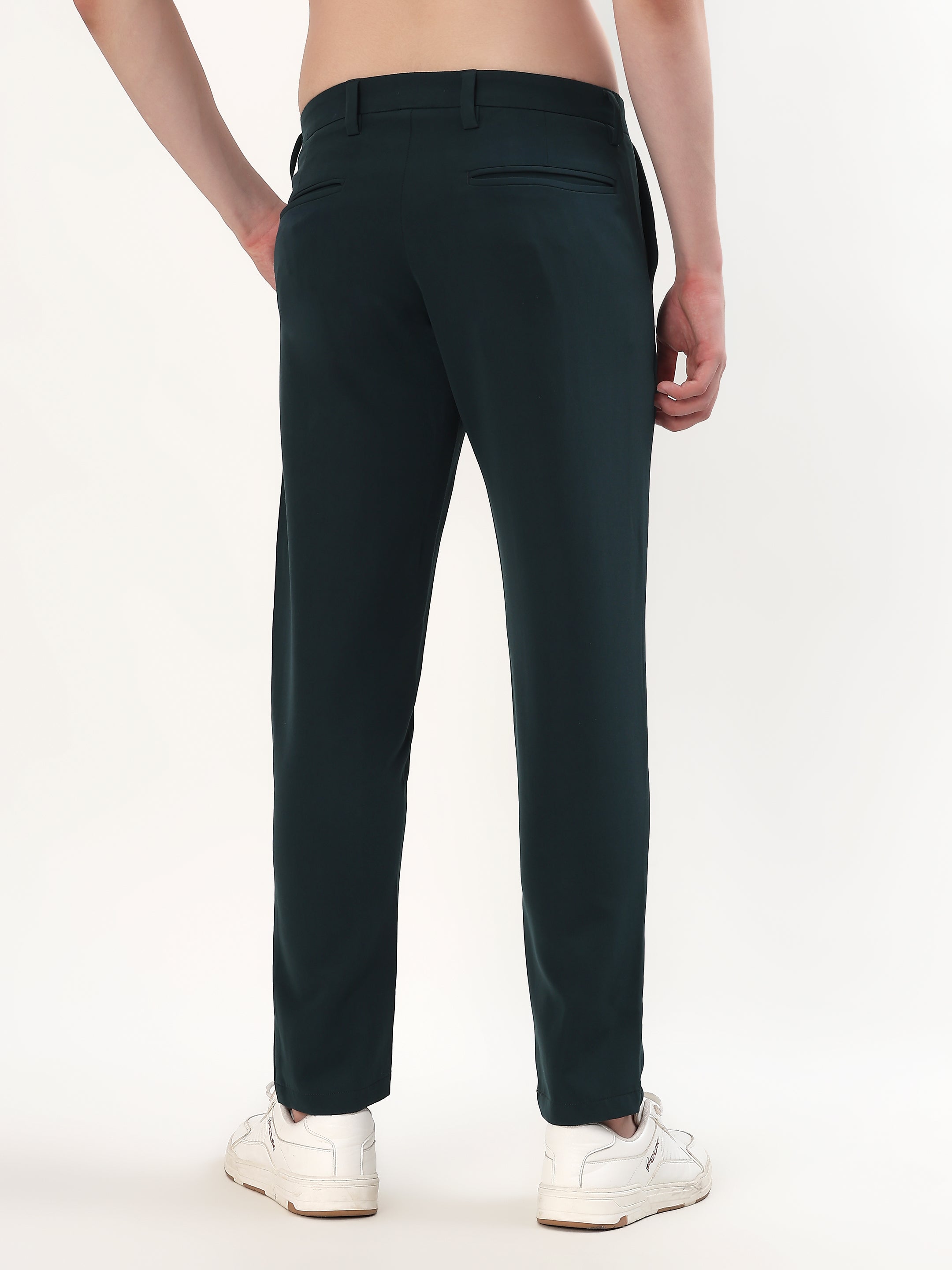 MEN'S GREEN SLIM FIT CHINOS