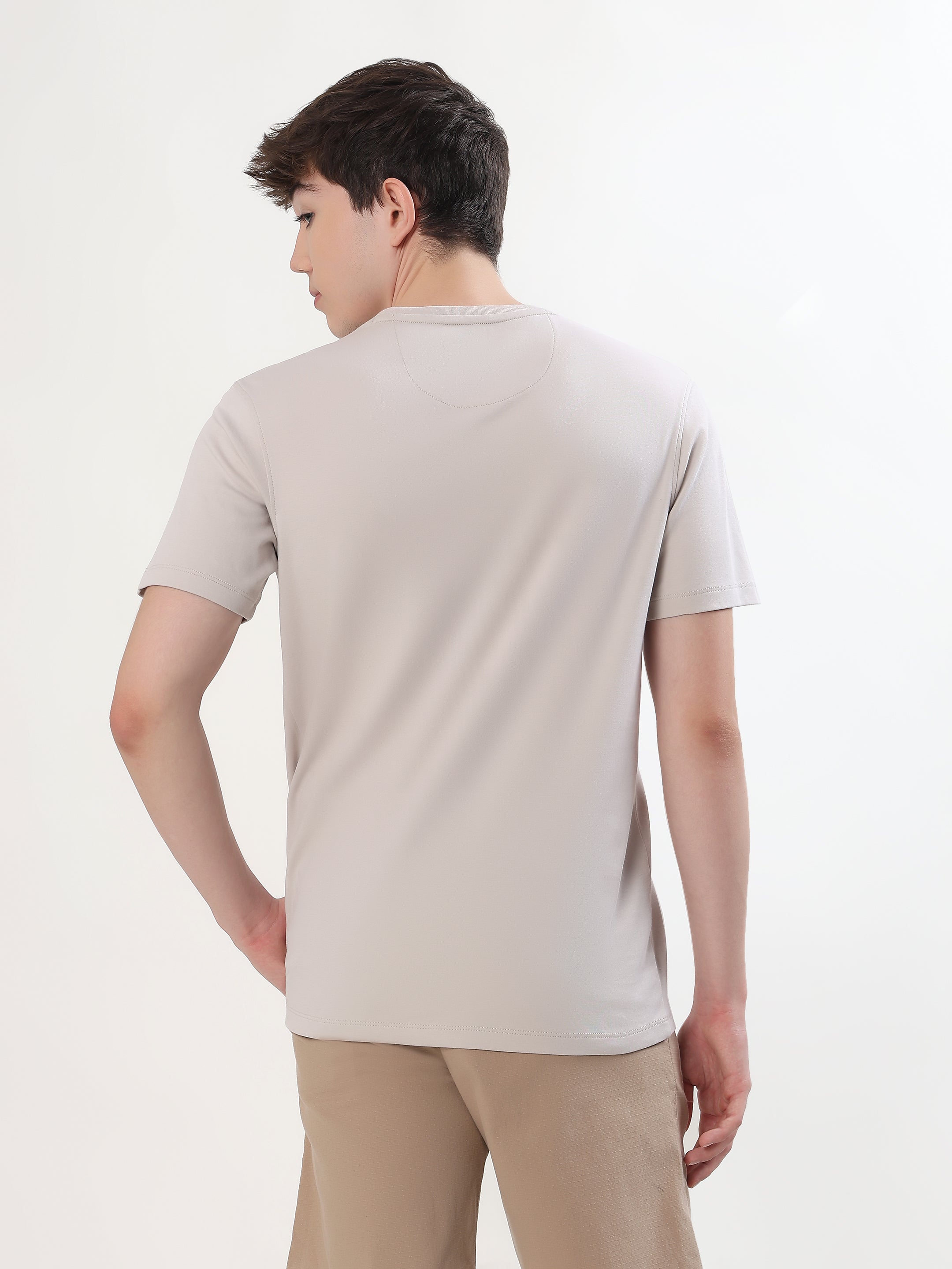 LIGHT GREY INSANE UNIVERSE GRAPHIC T-SHIRT