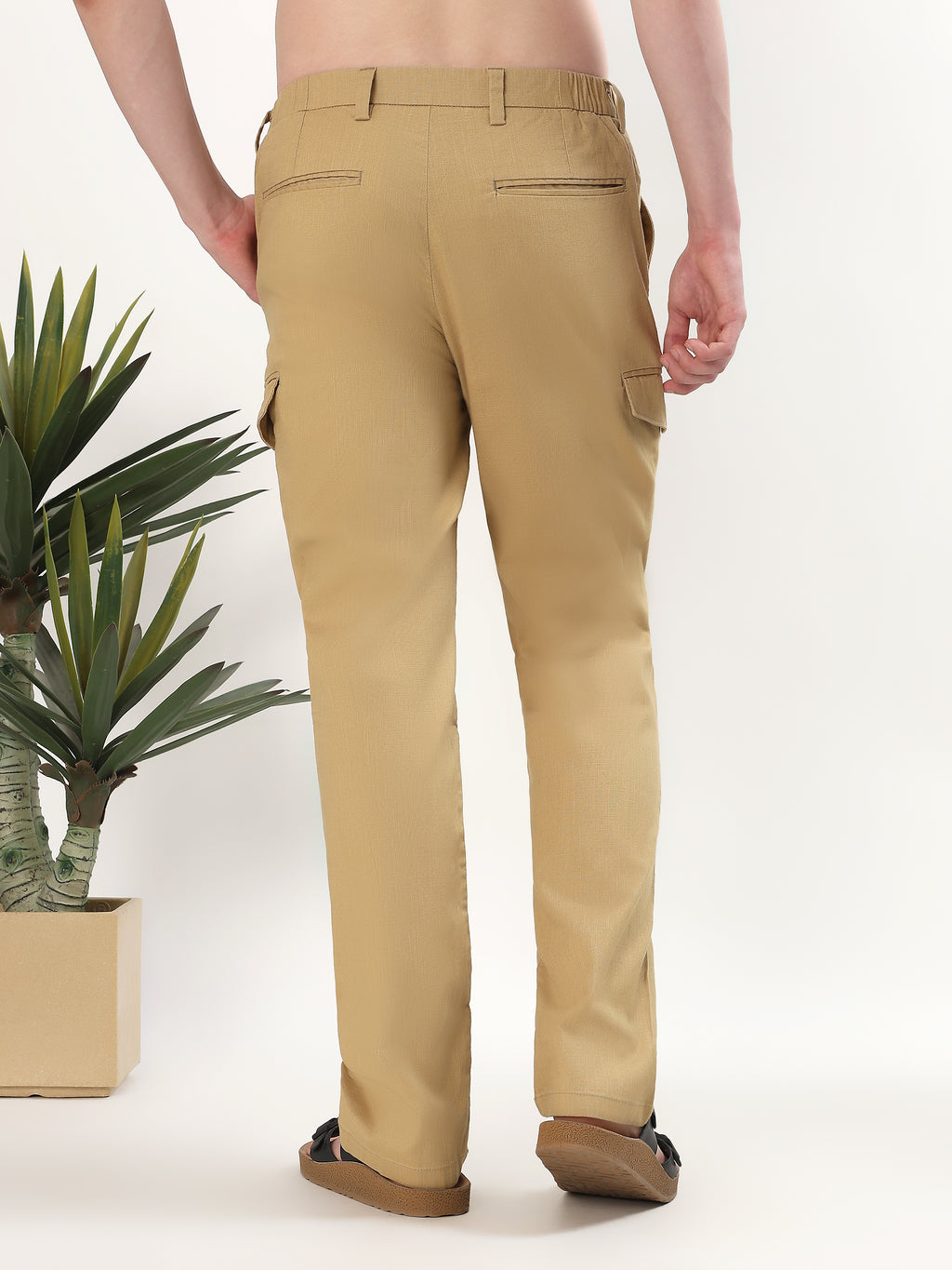 MEN'S KHAKI SLIM FIT CHINO PANTS