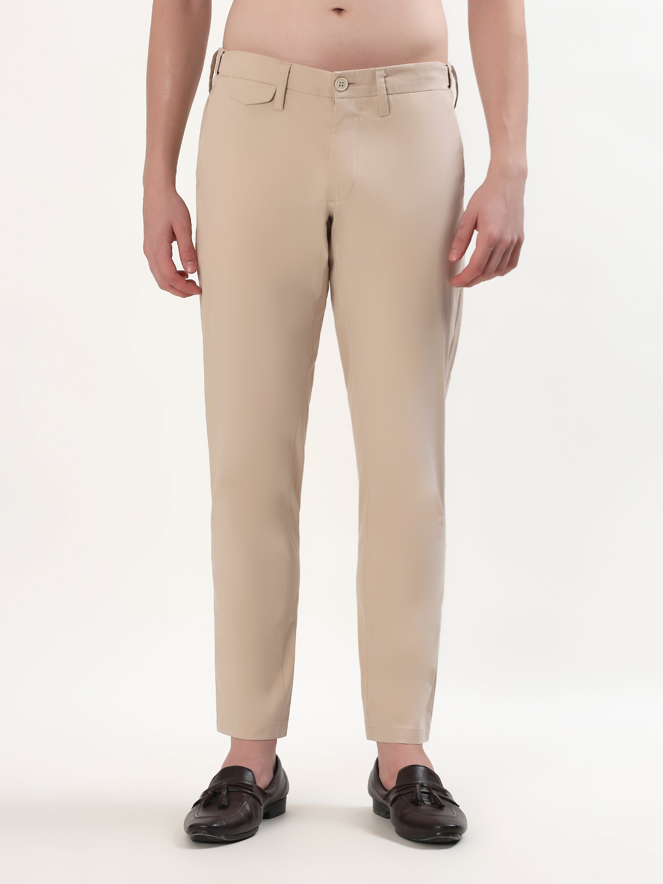 BEIGE SLIM FIT CHINOS