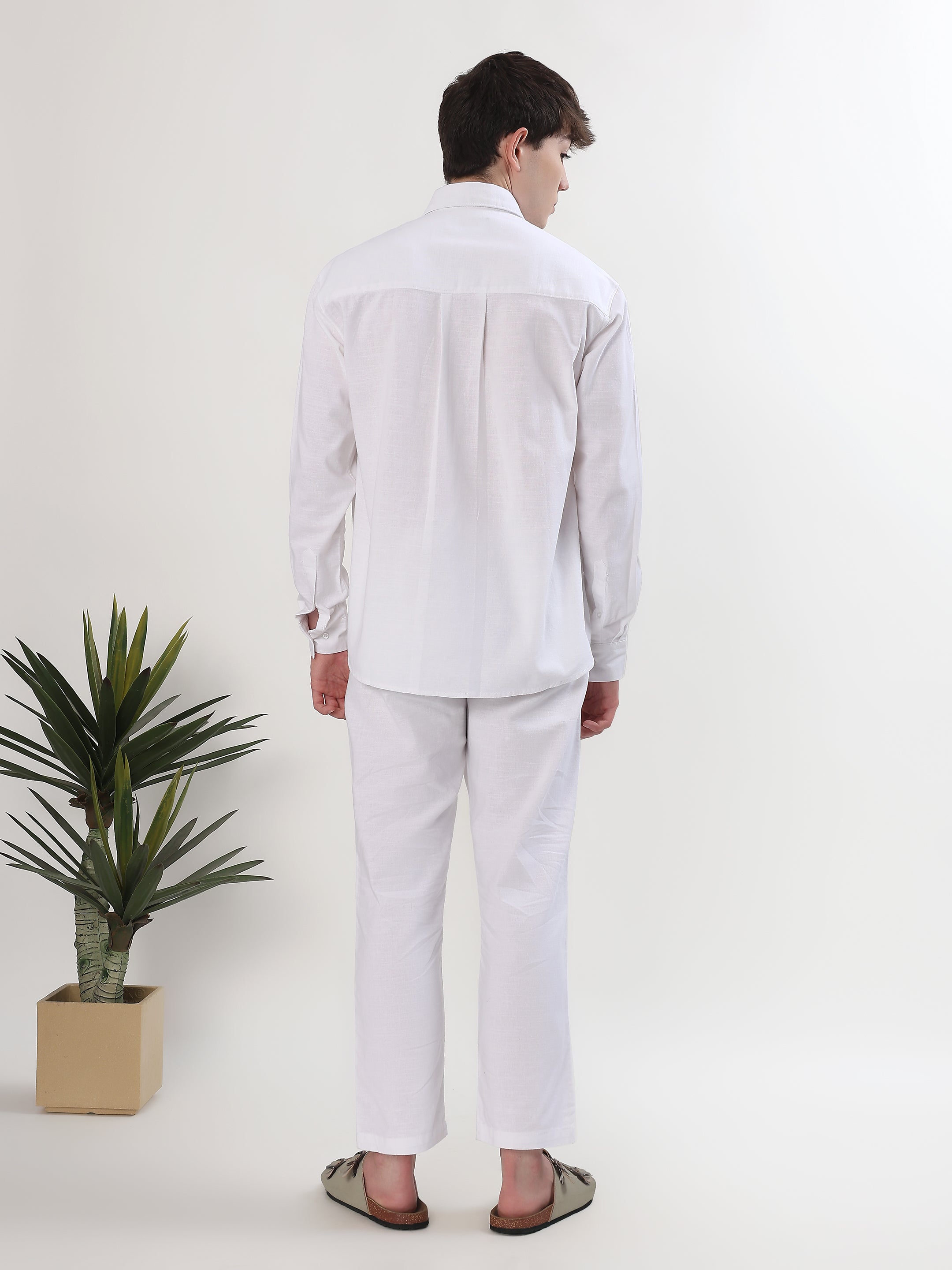 PURE WHITE LINEN SHIRT