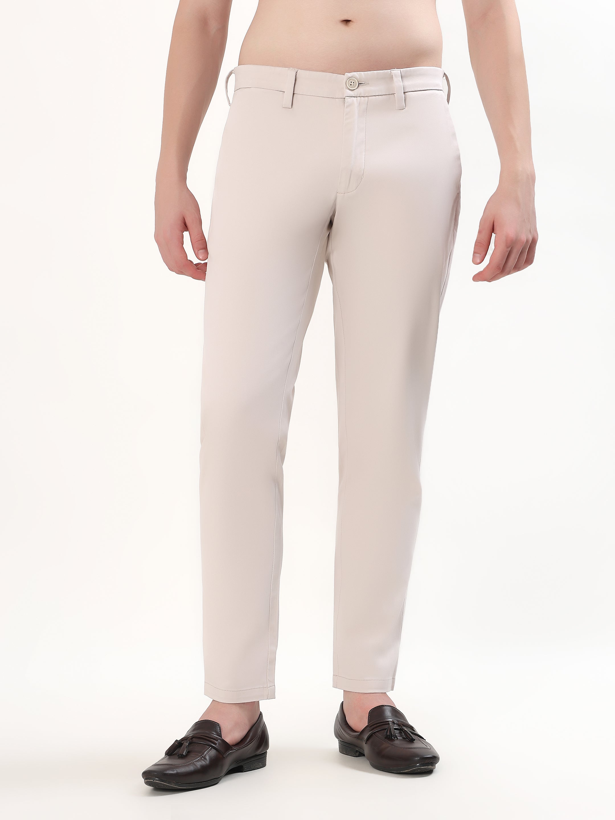 MEN'S CREAM SLIM FIT CHINOS