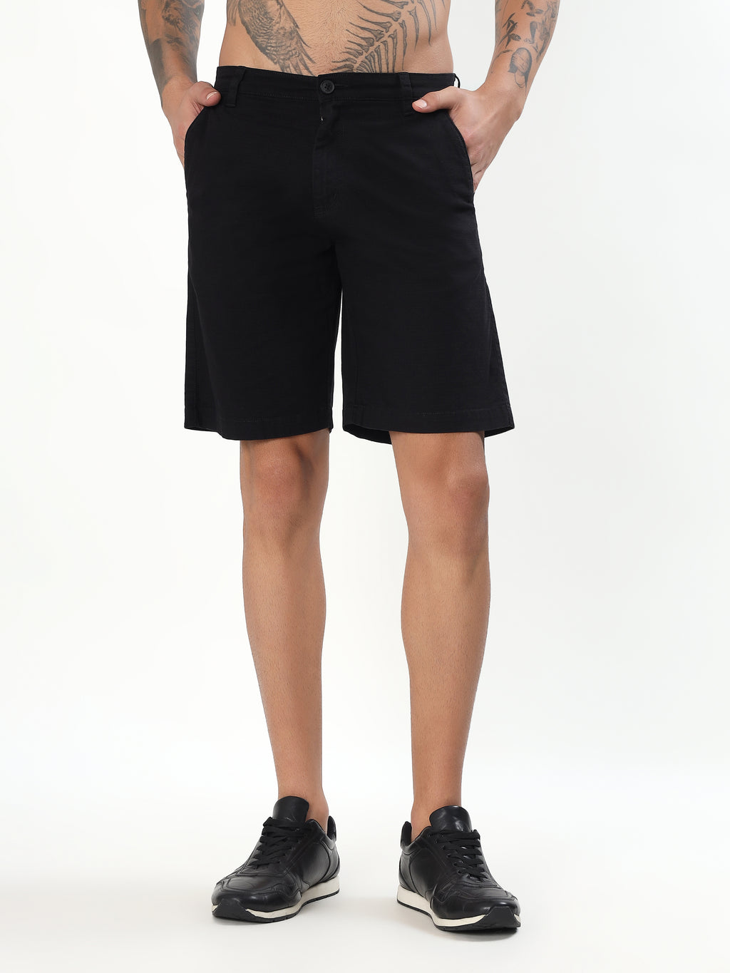 RIPSTOP UTILITY CARGO SHORTS - BLACK