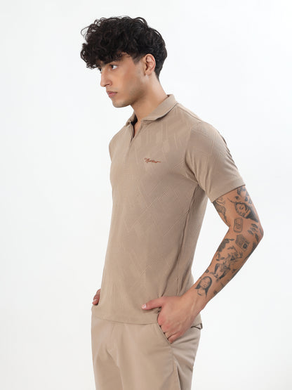 NEXTBEAST DESERT MATRIX PERFORMANCE POLO T-SHIRT