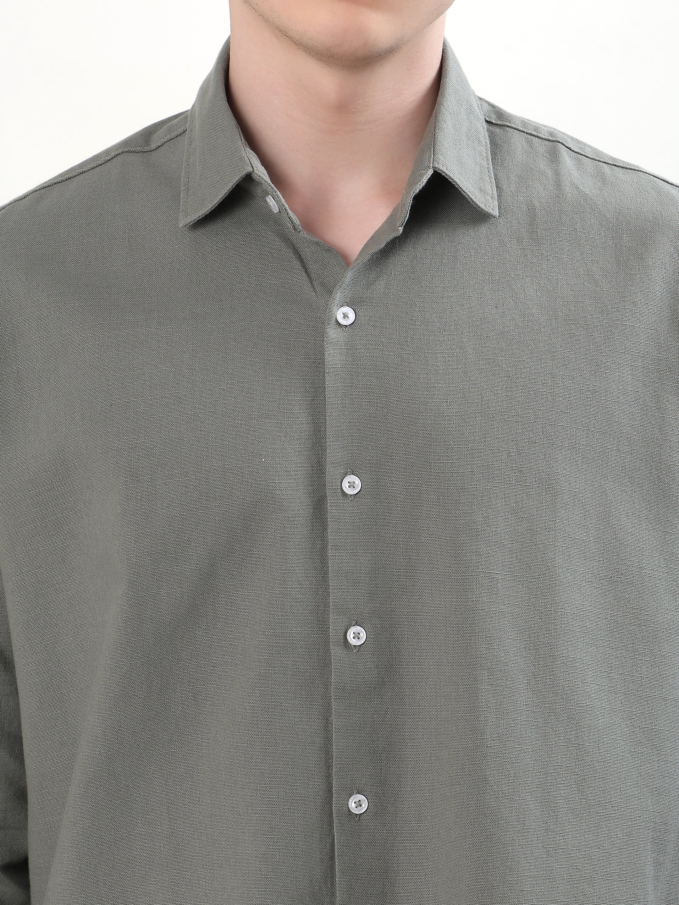 SAGE GREEN LINEN SHIRT
