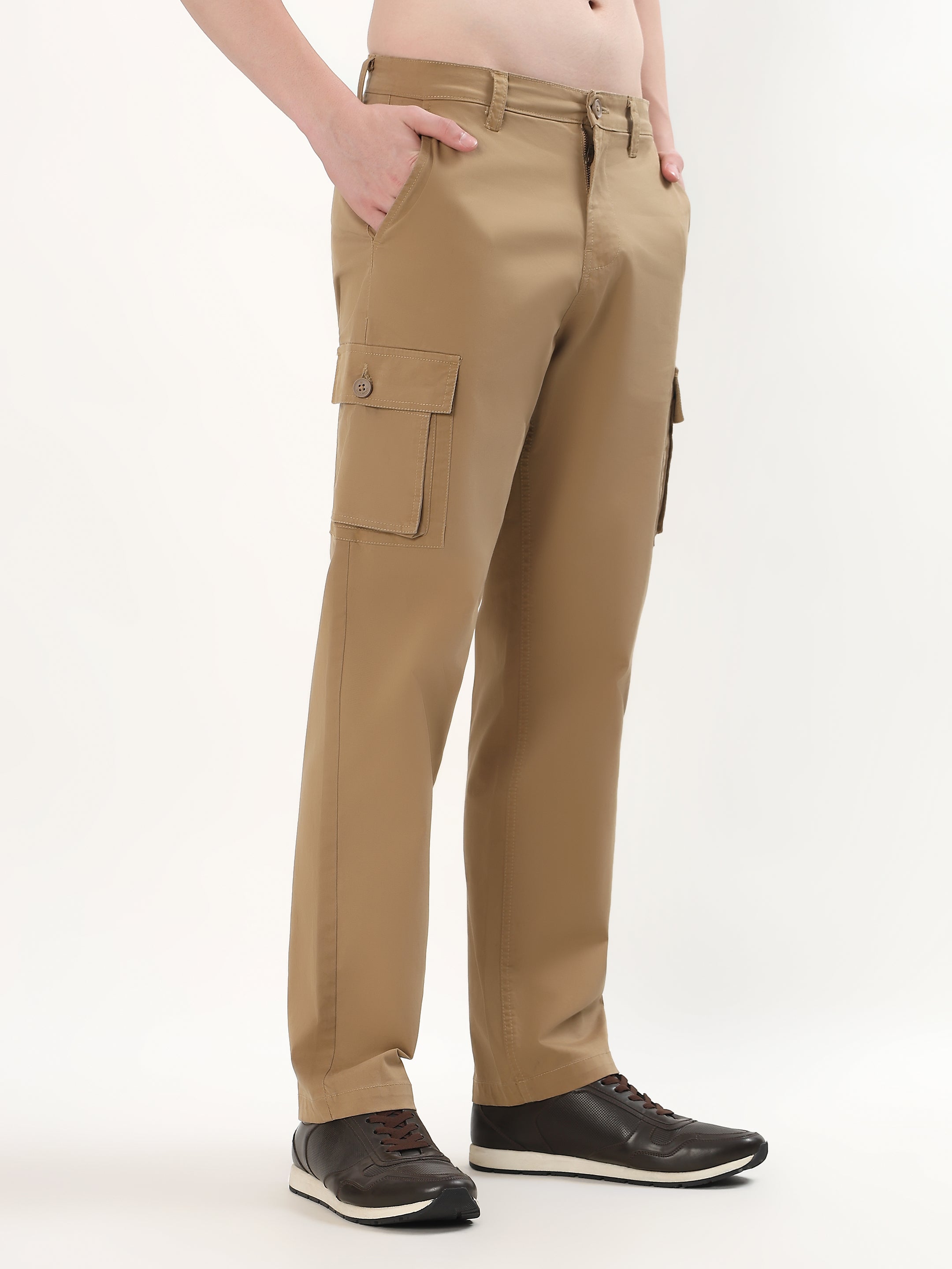 KHAKHI REGULAR FIT CARGO