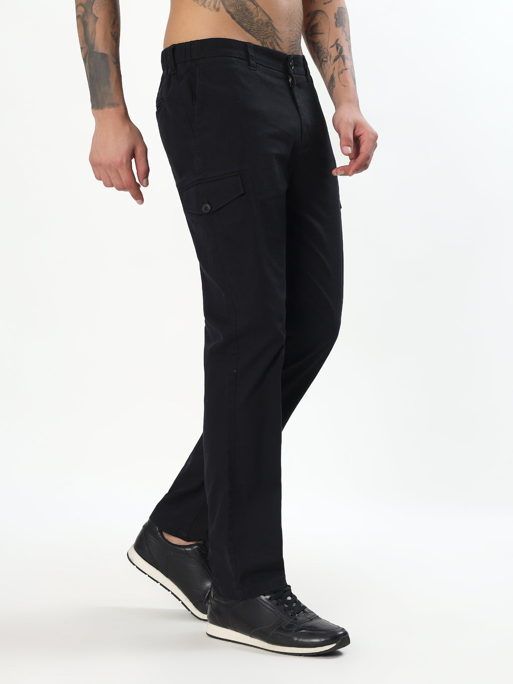 MEN'S BLACK SLIM FIT CHINOS PANTS