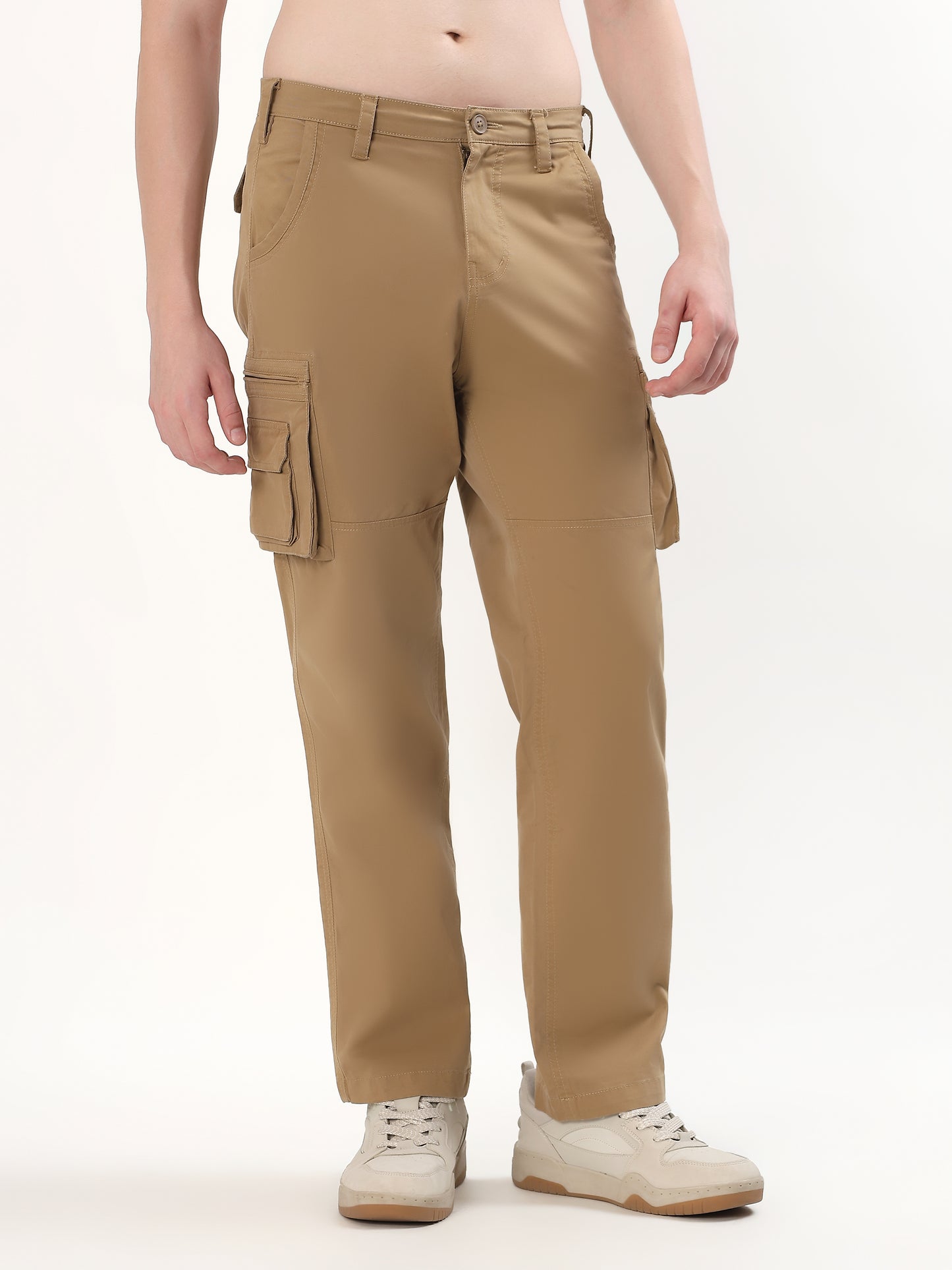 KHAKI UTILITY CARGO TROUSER (MULTIPLE FUNCTIONAL POCKETS)
