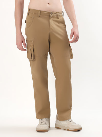 KHAKI UTILITY CARGO TROUSER (MULTIPLE FUNCTIONAL POCKETS)