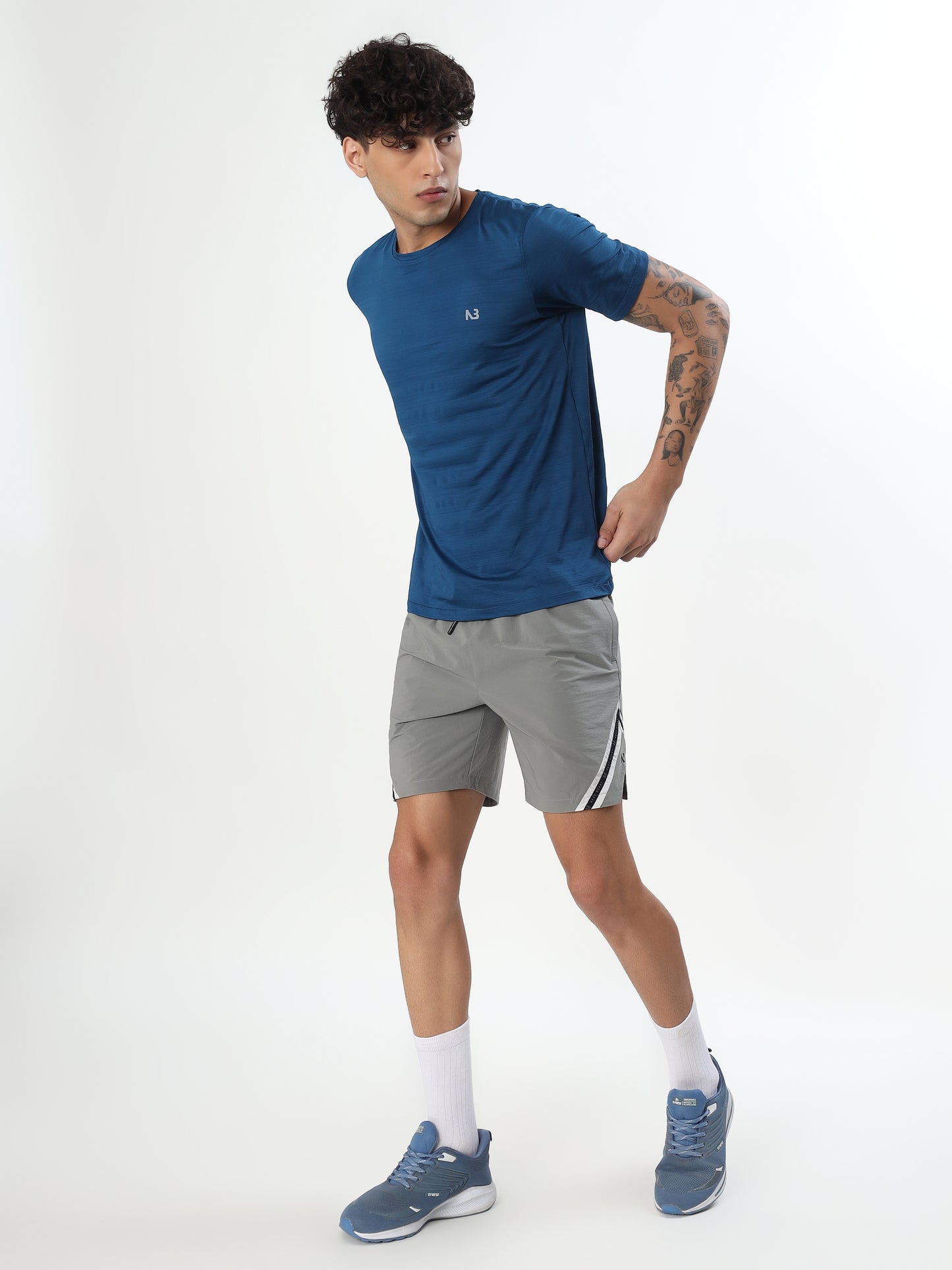 SOLID NAVY BLUE ACTIVEWEAR T-SHIRT