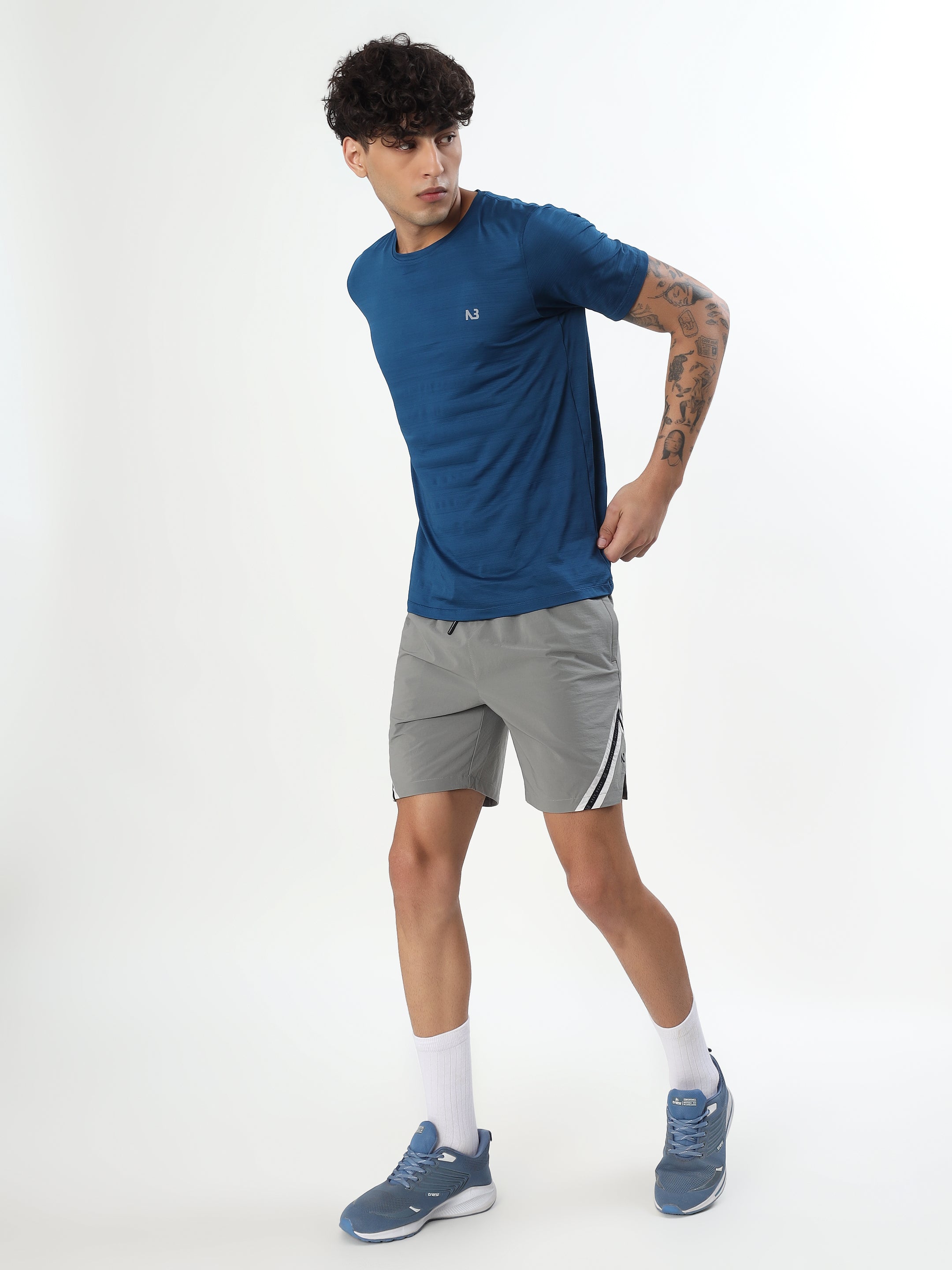 SOLID NAVY BLUE ACTIVEWEAR T-SHIRT