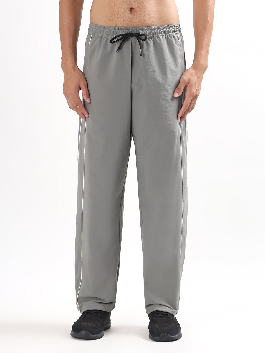 GREY RELAXED FIT TRACK PANTS