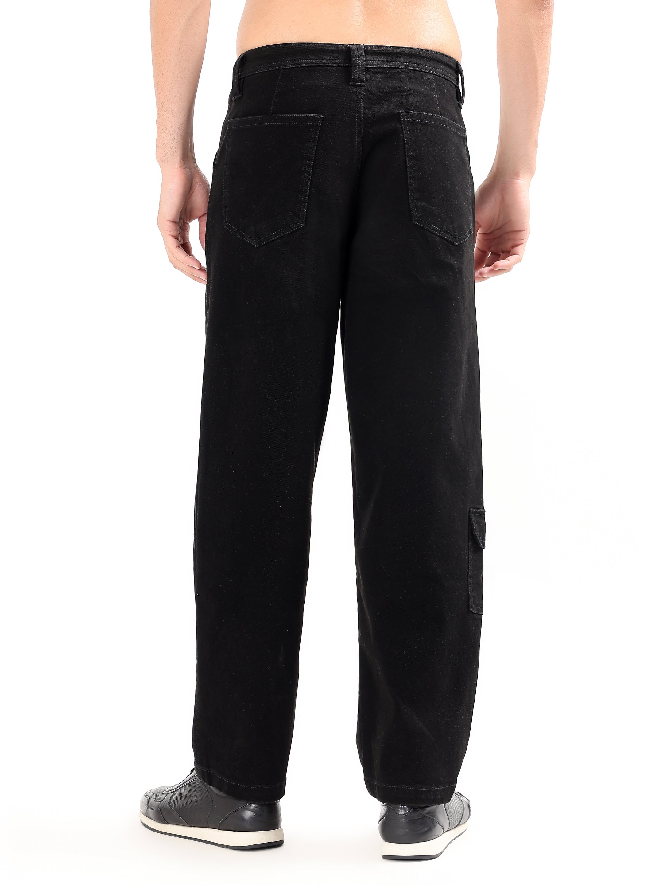 MEN'S BLACK UTILITY CARGO PANTS