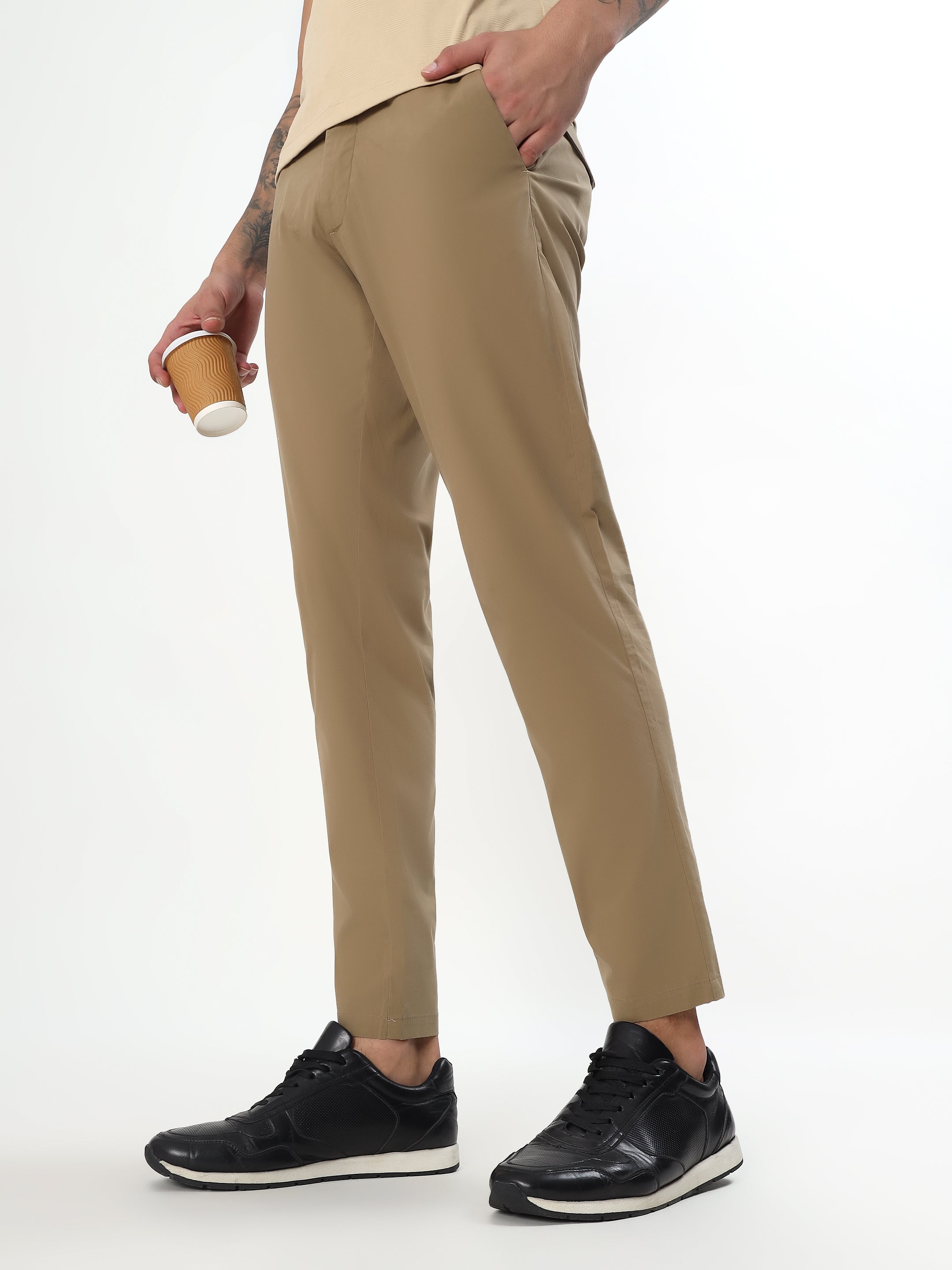 MEN'S KHAKI SLIM FIT CHINOS