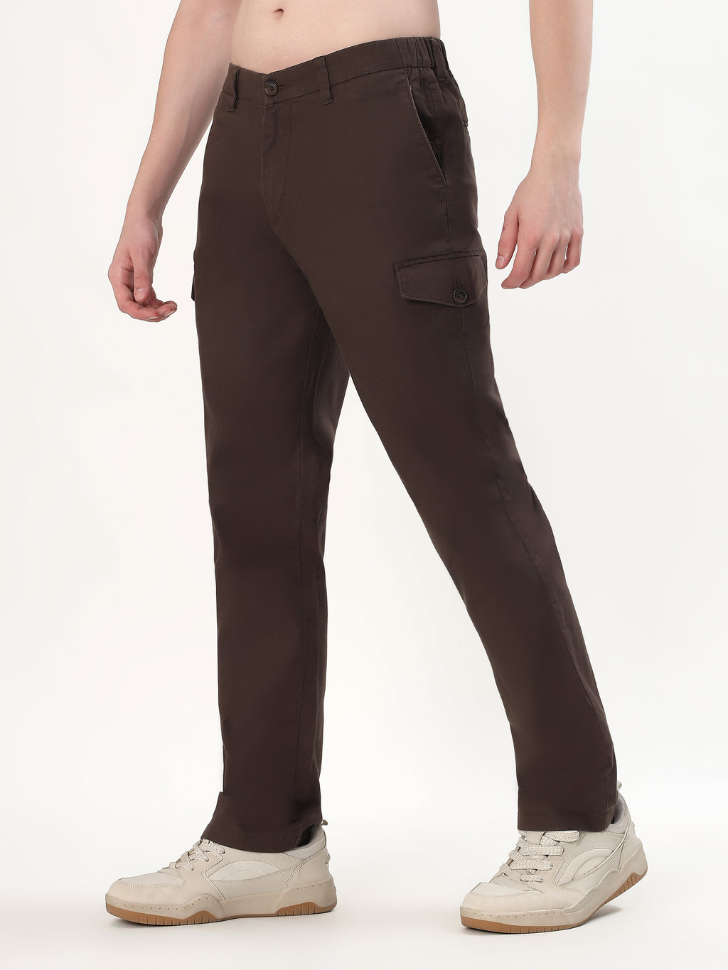 MEN'S DARK BROWN CHINOS PANTS
