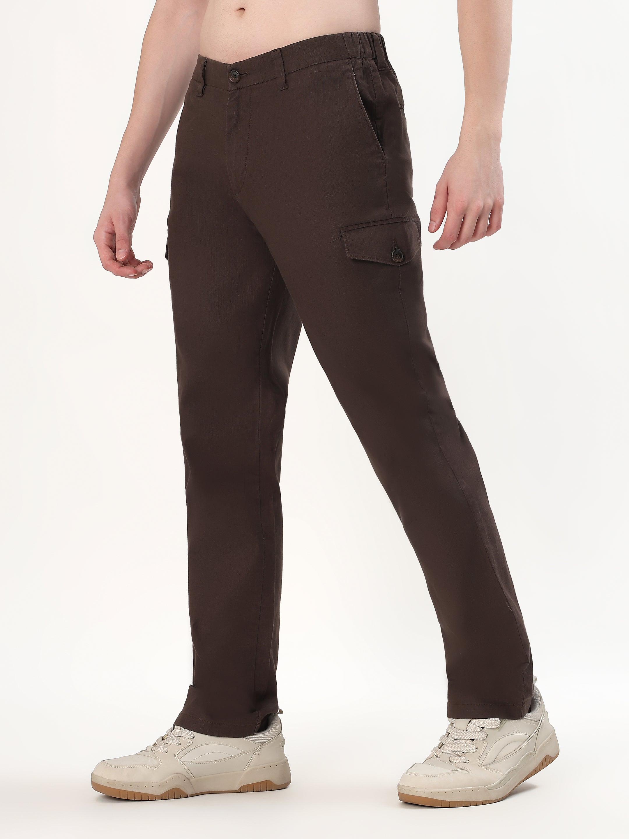 MEN'S DARK BROWN CHINOS PANTS
