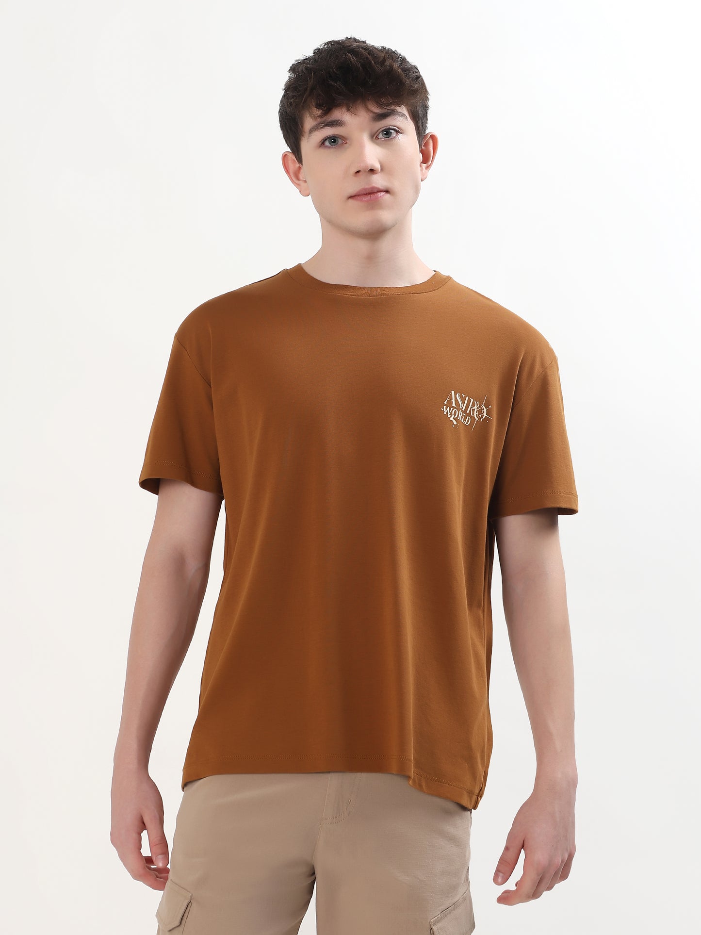 "UNIVERSE DINOSAUR SKULL" GRAPHIC PRINTED OVERSIZED T-SHIRT