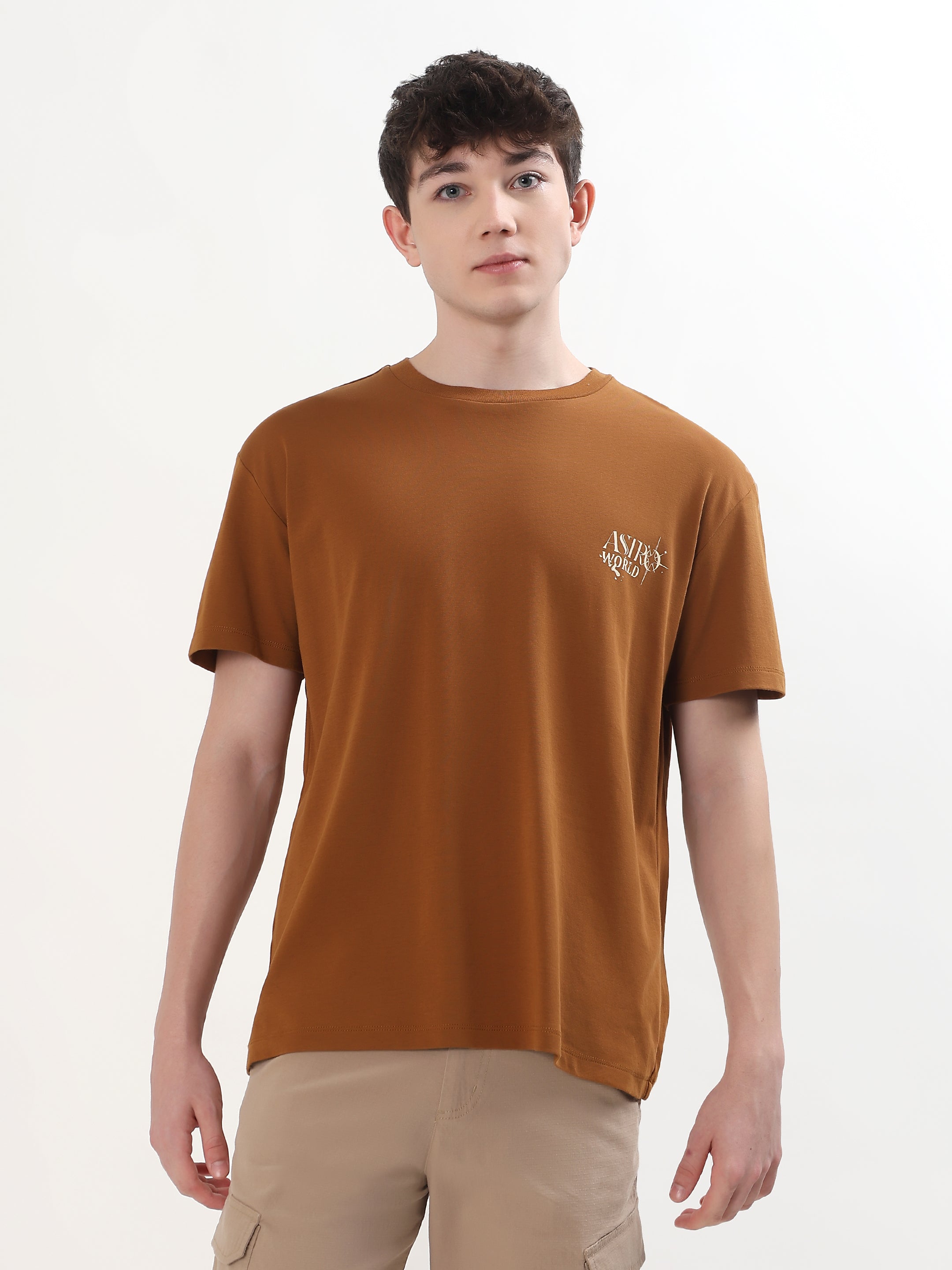 "UNIVERSE DINOSAUR SKULL" GRAPHIC PRINTED OVERSIZED T-SHIRT