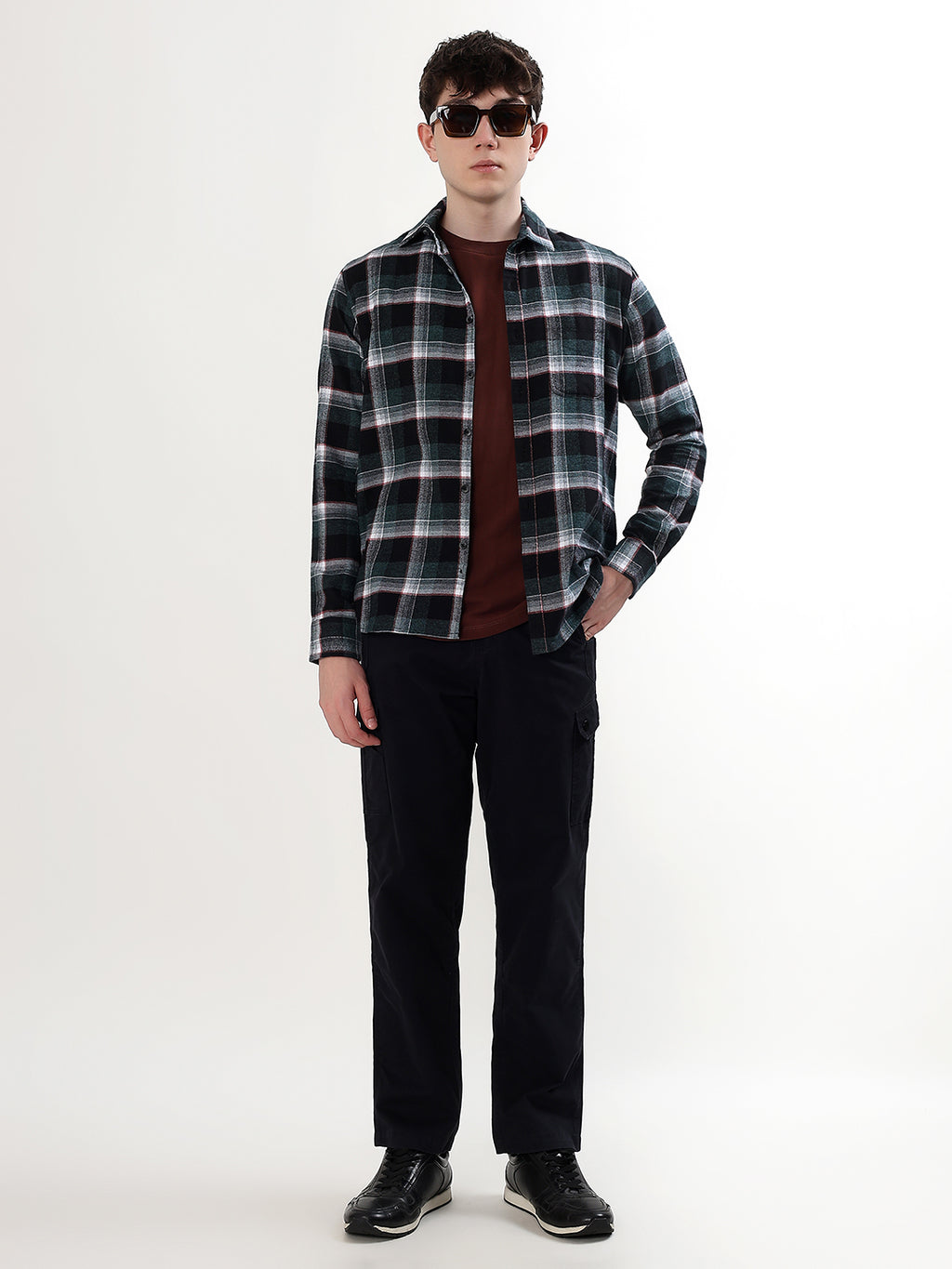FOREST GREEN & BLACK CHECKED