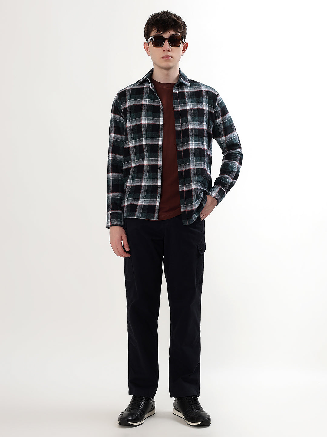 FOREST GREEN & BLACK CHECKED