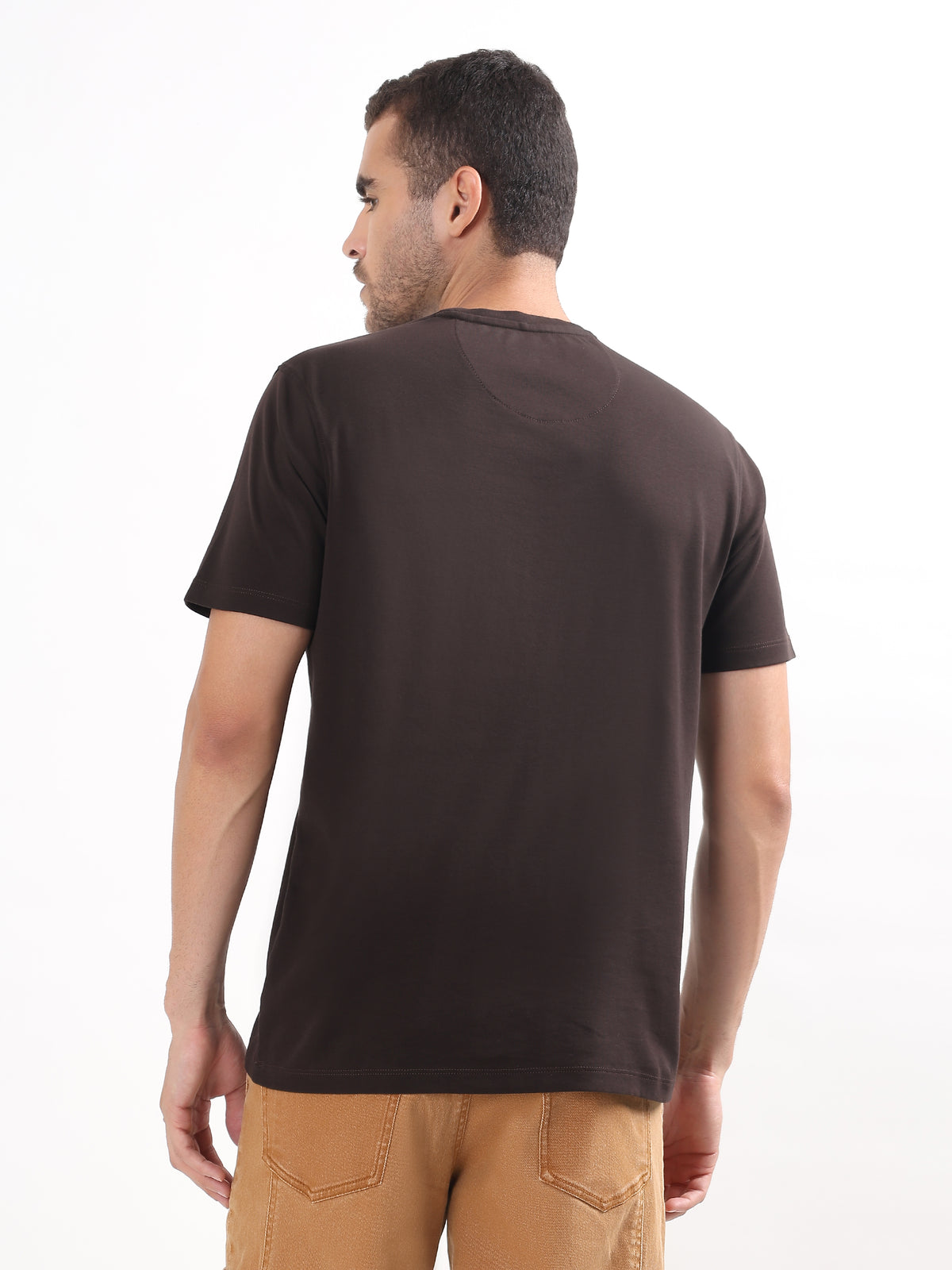 DARK BROWN BEE YOURSELF GRAPHIC T-SHIRT