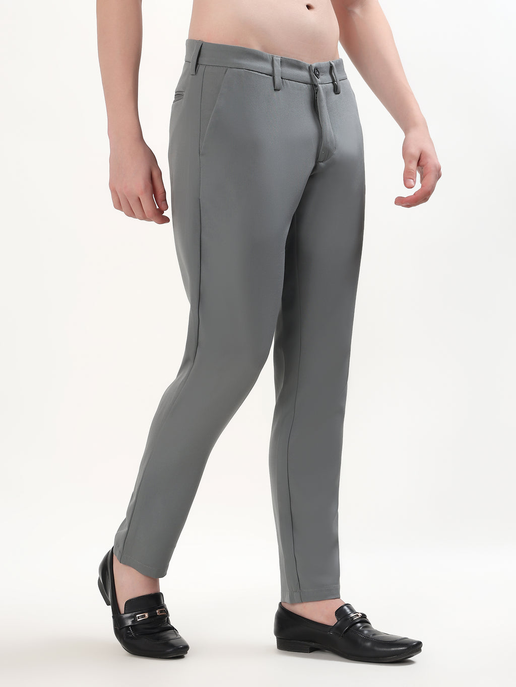GREY SLIM FIT CHINOS