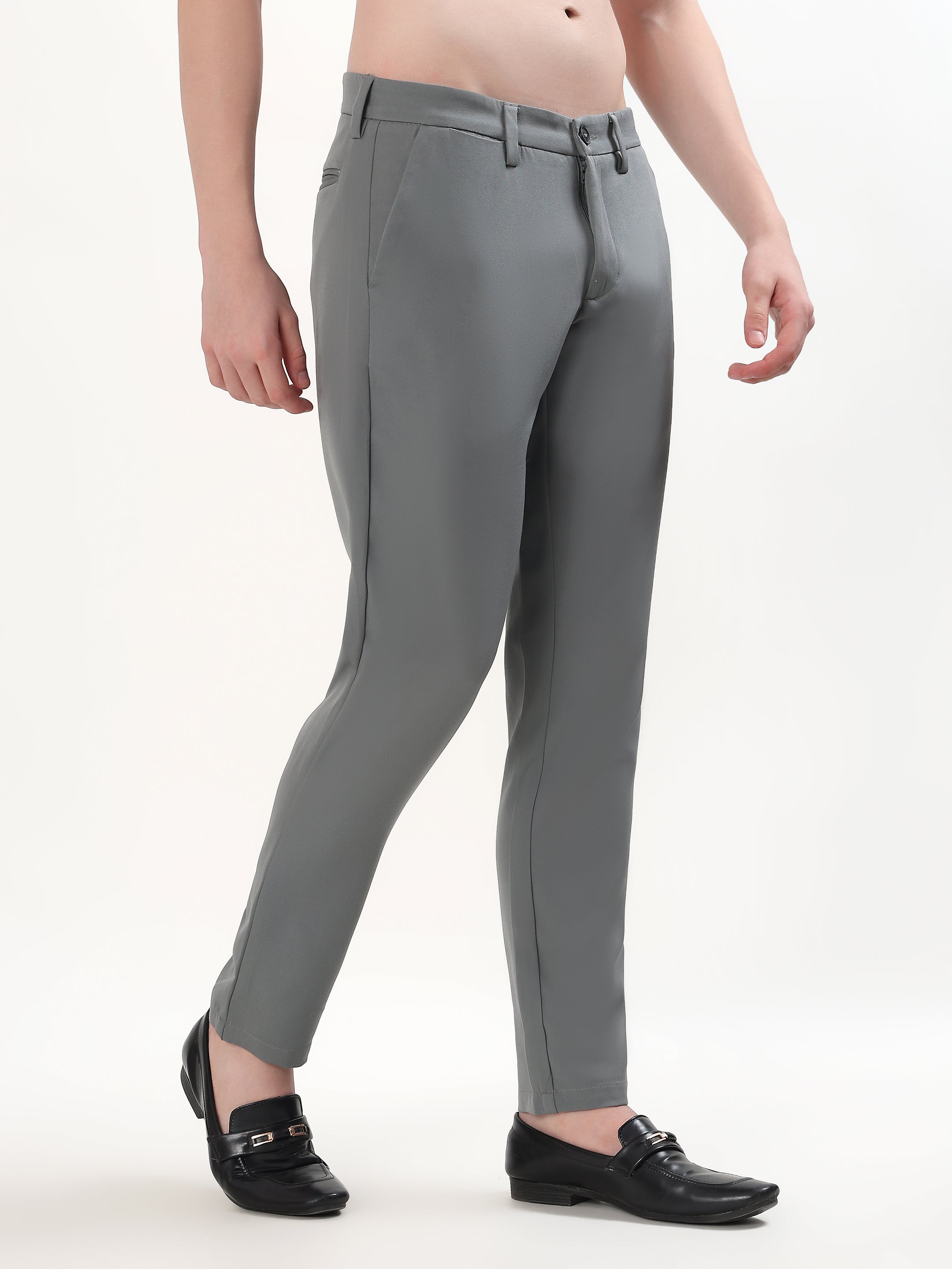 GREY SLIM FIT CHINOS