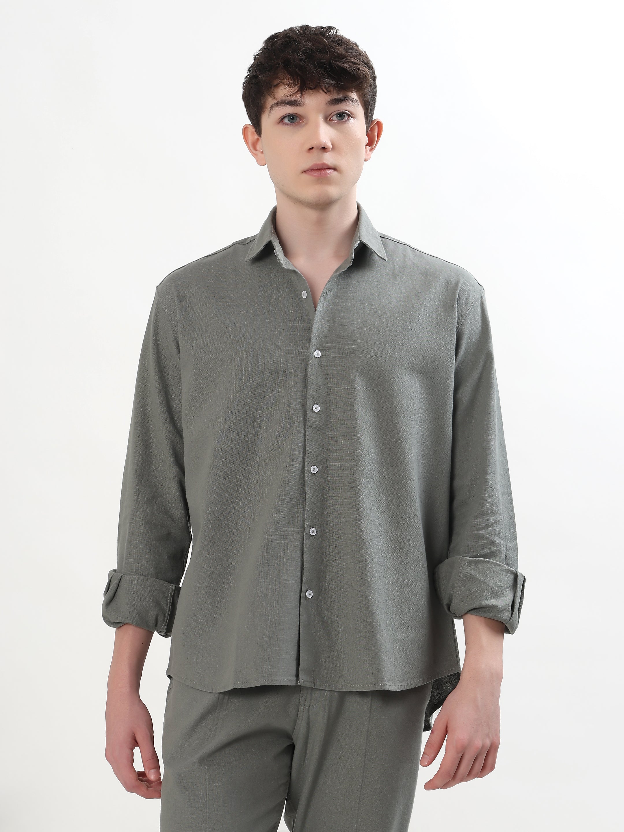 SAGE GREEN LINEN SHIRT