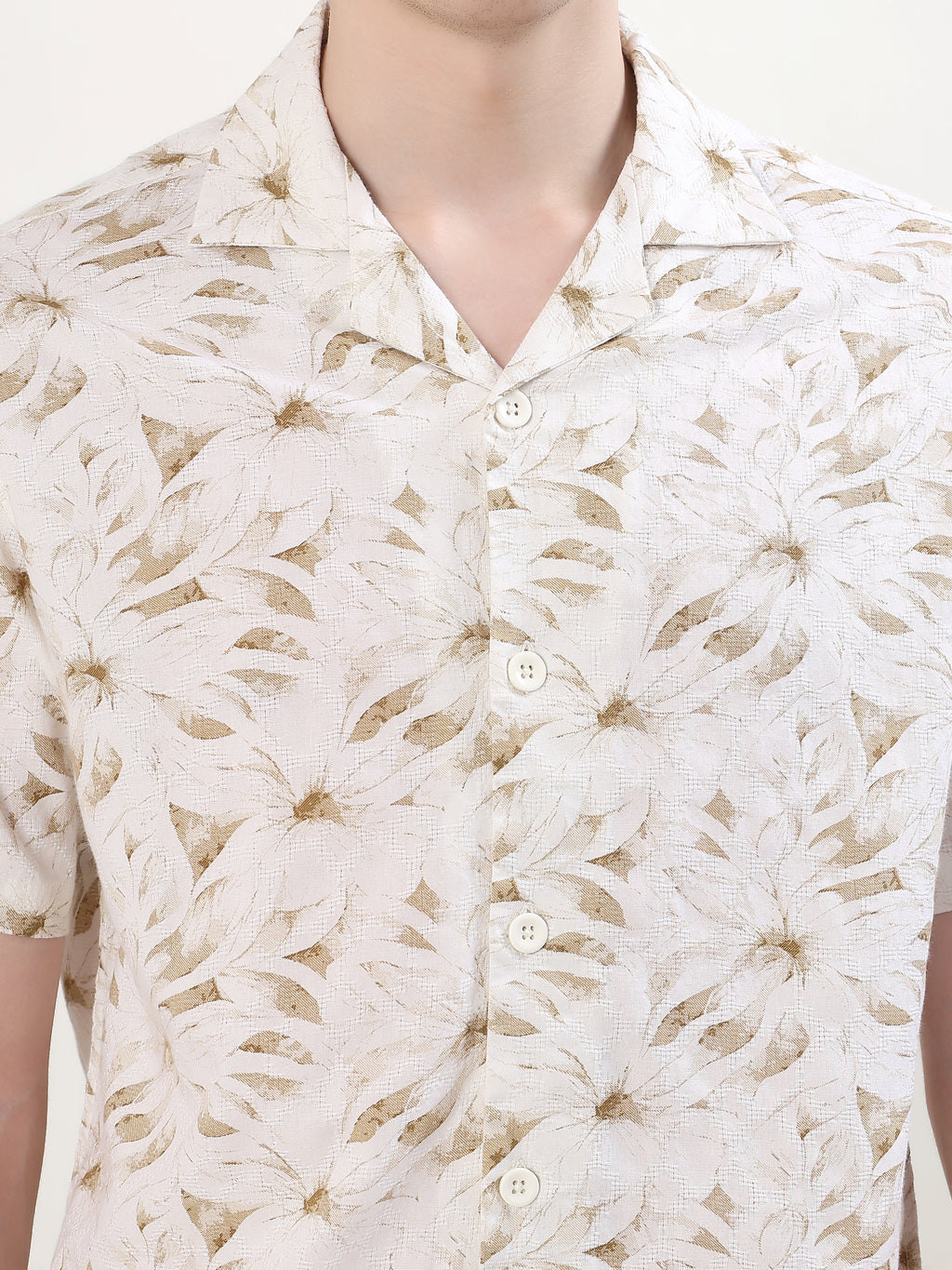 IVORY & SAND BEIGE TROPICAL FLORAL RESORT