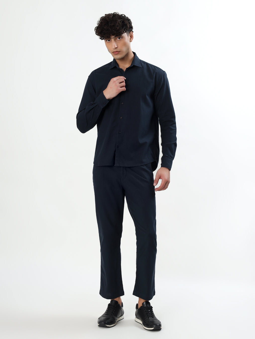 NAVY BLUE MEN'S SMART-CASUAL CO-ORD SET