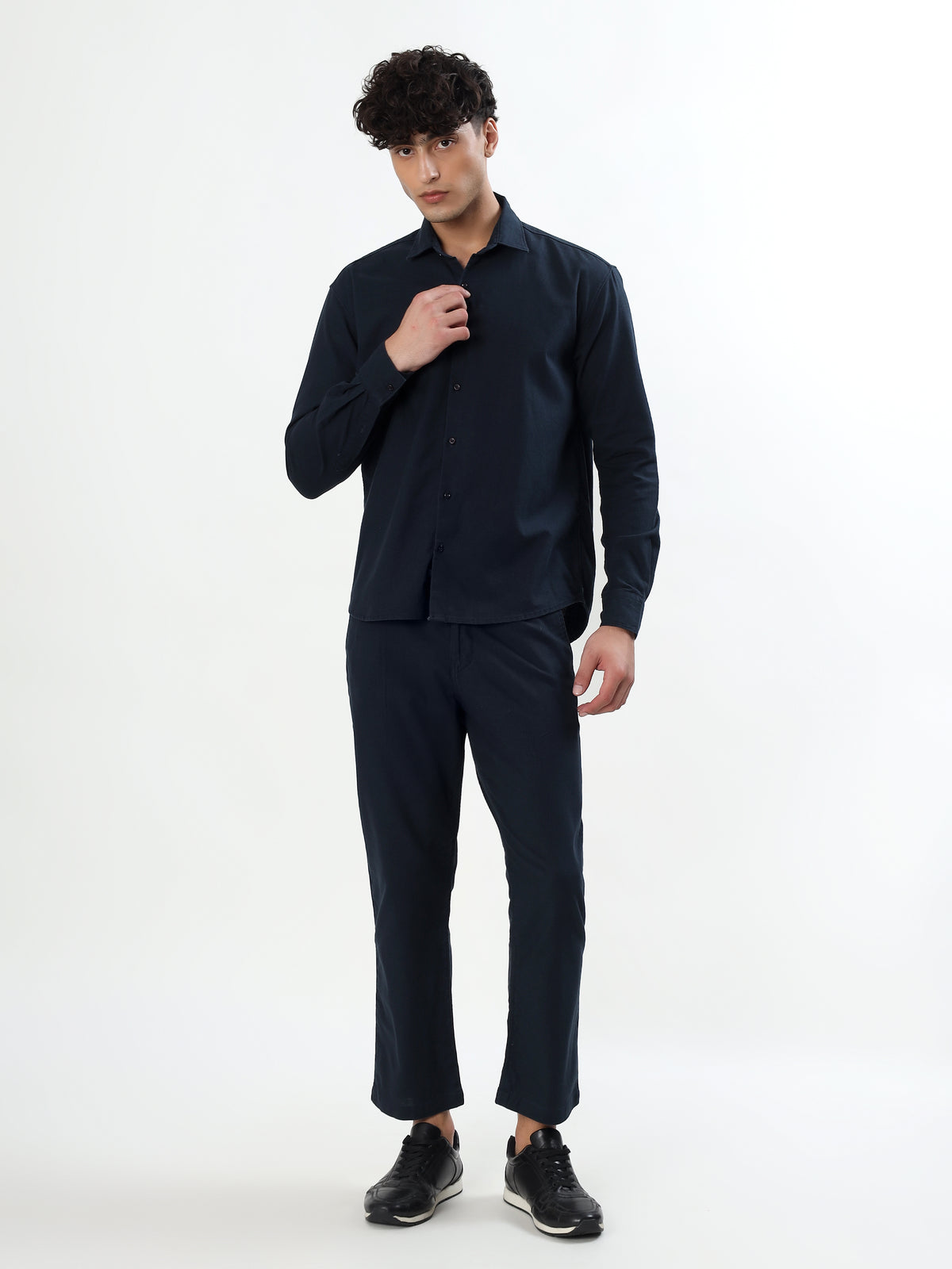 NAVY BLUE MEN'S SMART-CASUAL CO-ORD SET