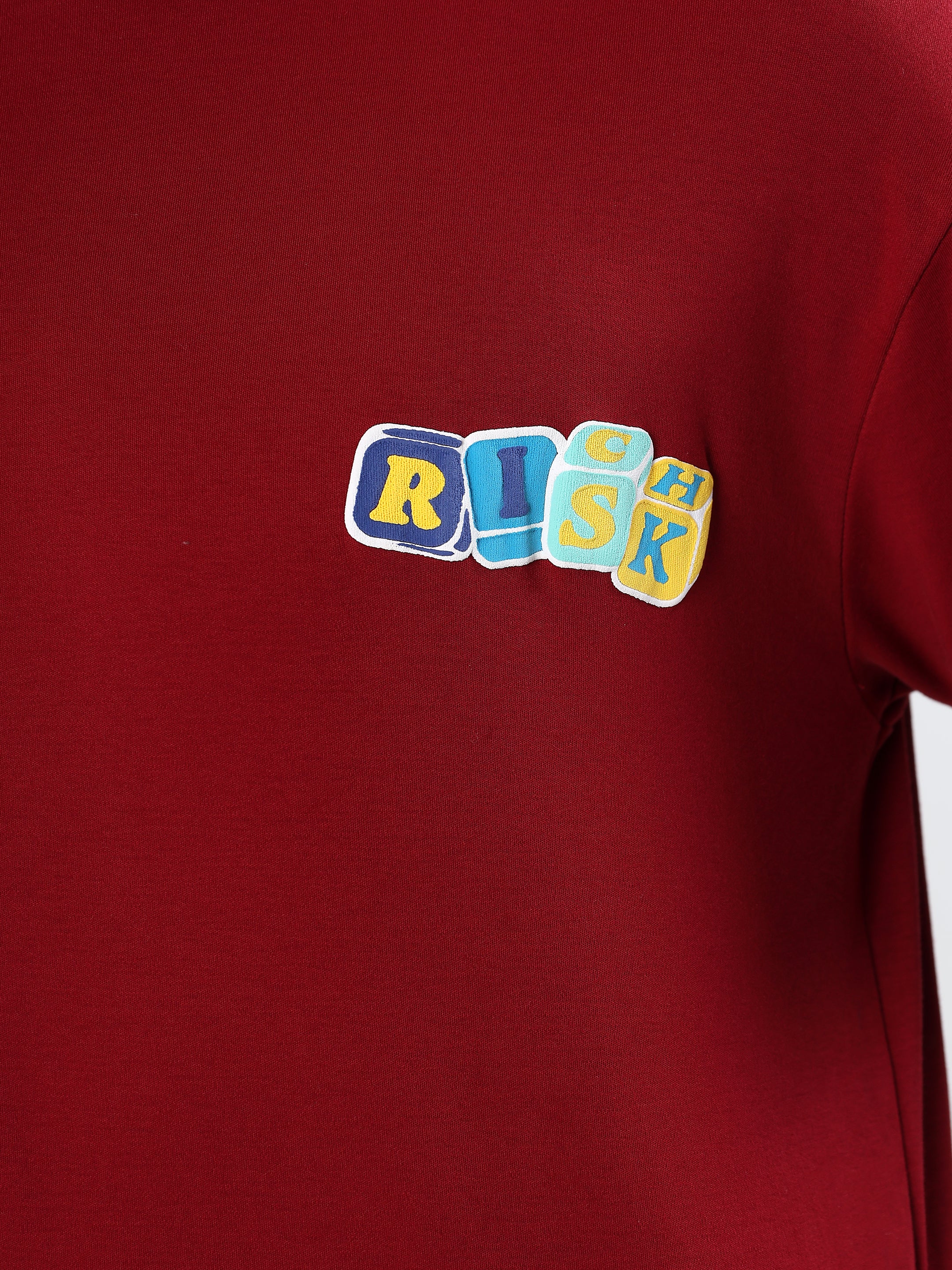 "LUCKY BASTARD FORTUNE FAVORS THE BOLD" GRAPHIC PRINTED OVERSIZED T-SHIRT