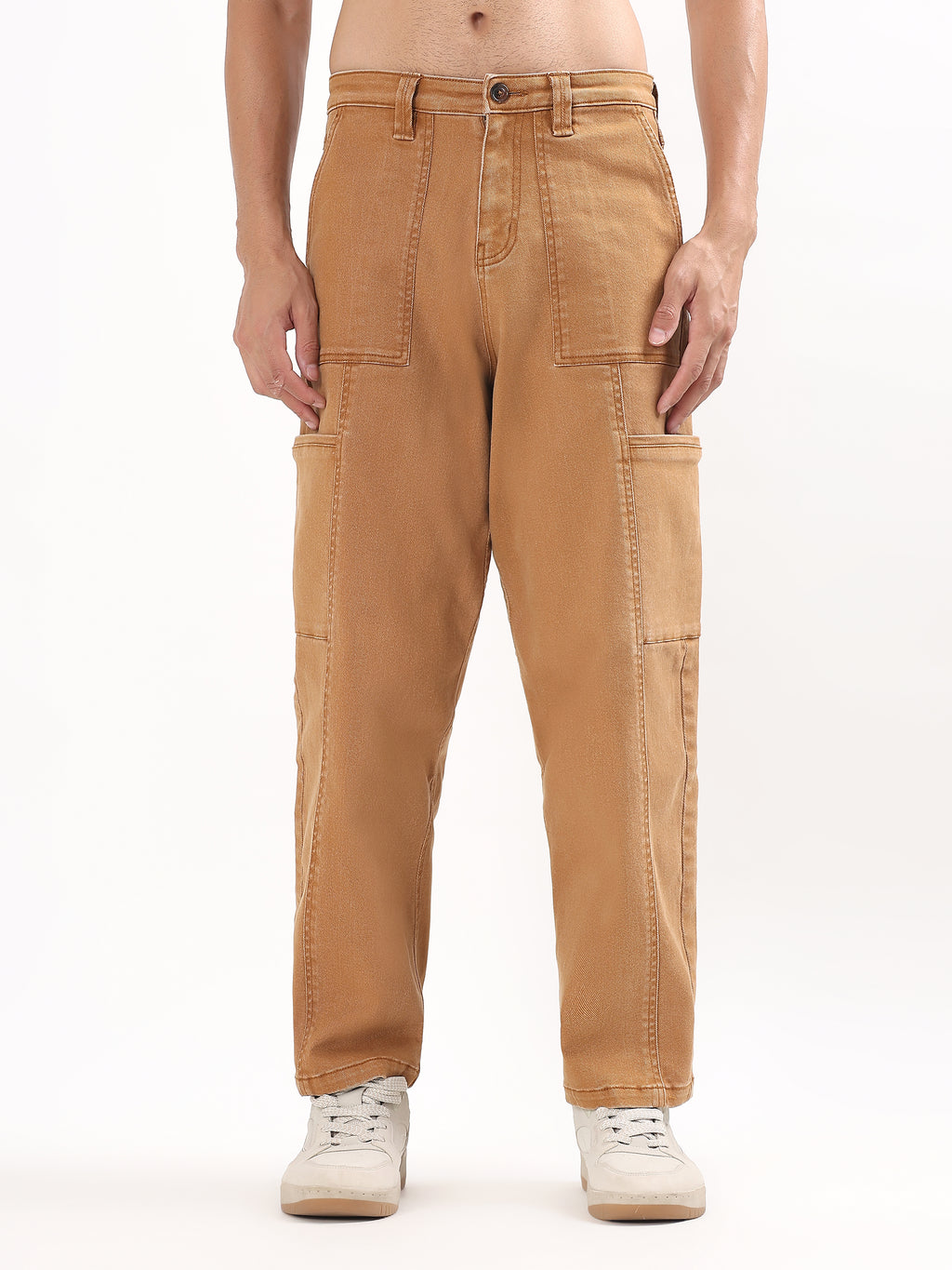 MEN'S BROWN UTILITY CARGO PANTS