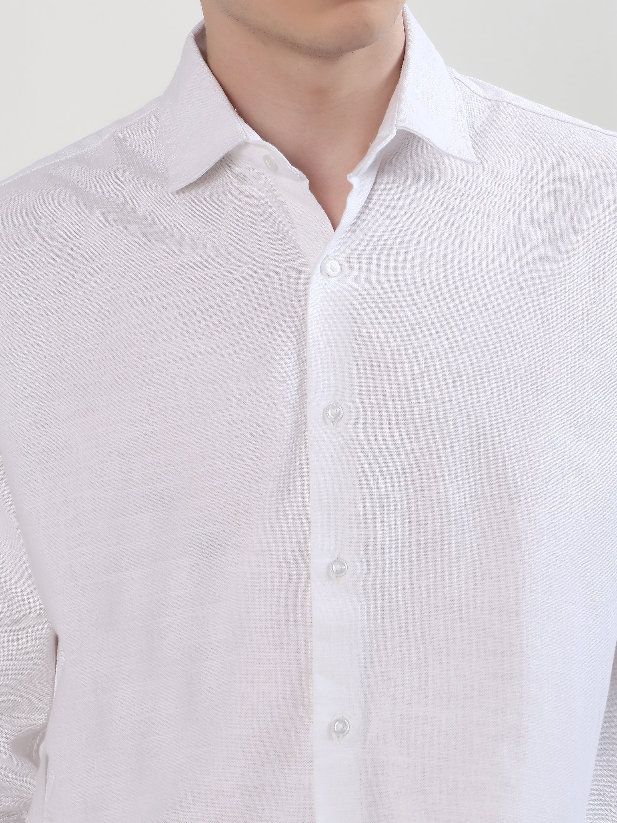 PURE WHITE LINEN SHIRT
