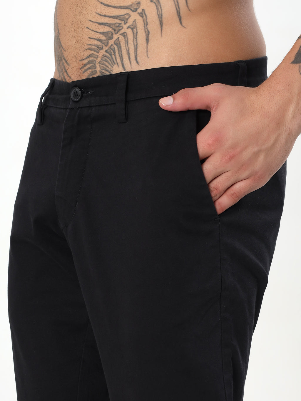 MEN'S BLACK SLIM FIT CHINOS