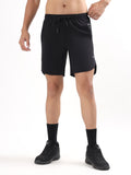 MEN BLACK PERFORMANCE QUICK-DRY SPORTS SHORTS